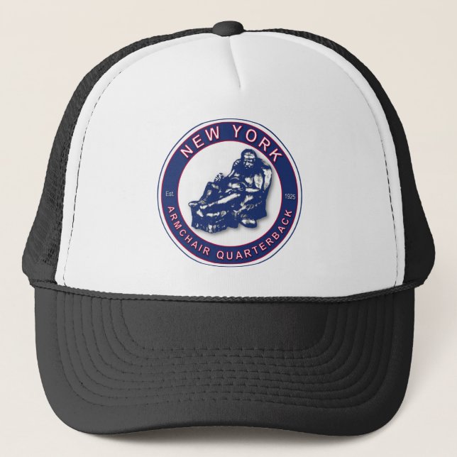 Der Sessel Quarterback New York Football Hat Truckerkappe (Vorderseite)