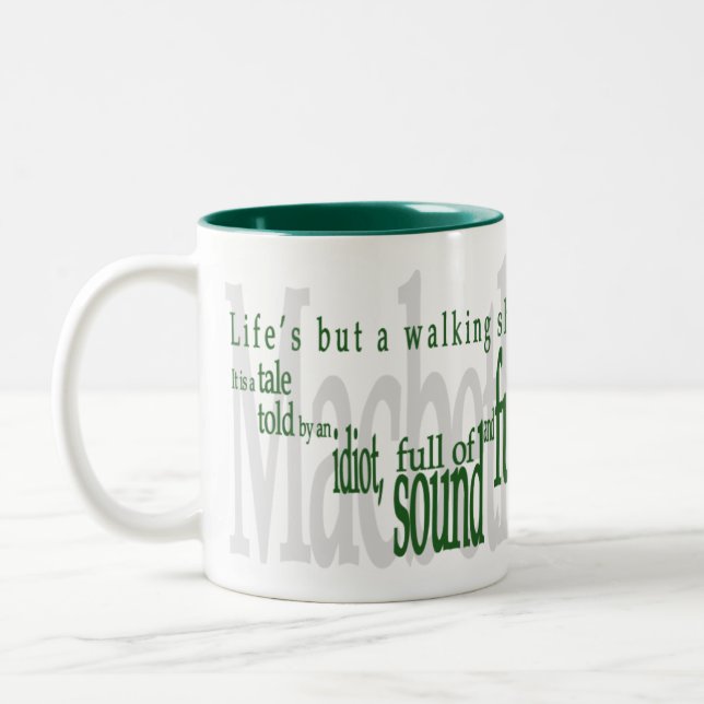 Der Shakespeare-Tasse "des Lebens aber ein Zweifarbige Tasse (Links)