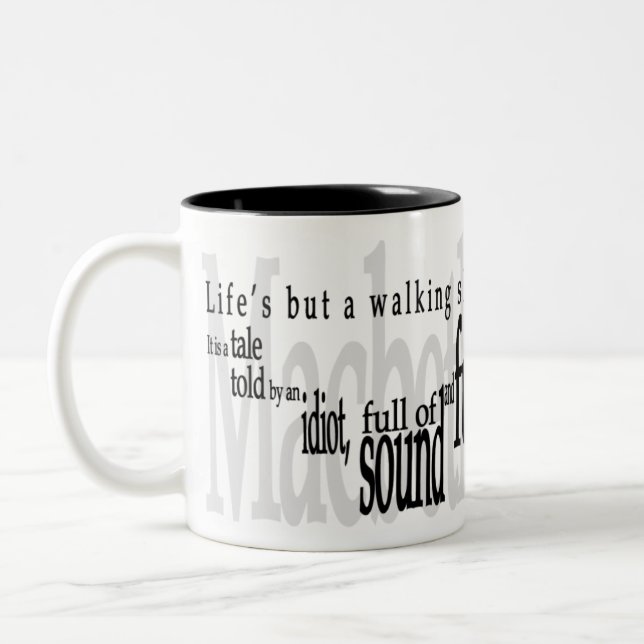 Der Shakespeare-Tasse "des Lebens aber ein Zweifarbige Tasse (Links)