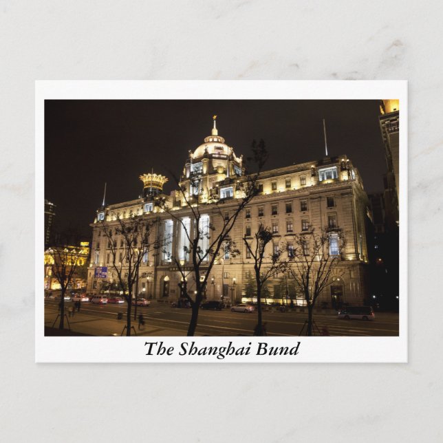 Der Shanghai-Bund, China Postkarte (Vorderseite)
