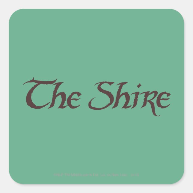 Der SHIRE™-Name Solid Quadratischer Aufkleber (Vorderseite)