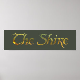Der SHIRE™-Name wird texturiert Poster