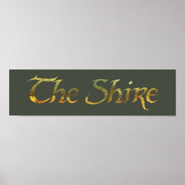 Der SHIRE™-Name wird texturiert Poster (Vorne)