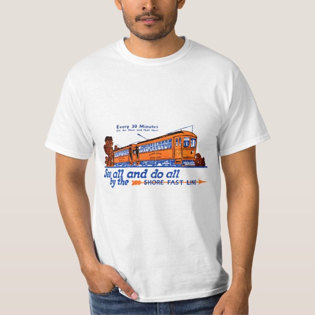 Der Shore Fast Line Trolley Service T-Shirt (Vorderseite)