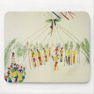 Der Shoshonesun-Tanz (Pigment auf Musselin) Mousepad