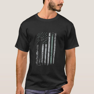 Der Shot setzen USA Flag Retro Shot setzen Männer T-Shirt