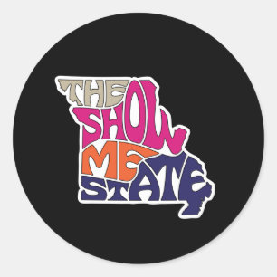 Der Show Me Staat - Missouri Runder Aufkleber