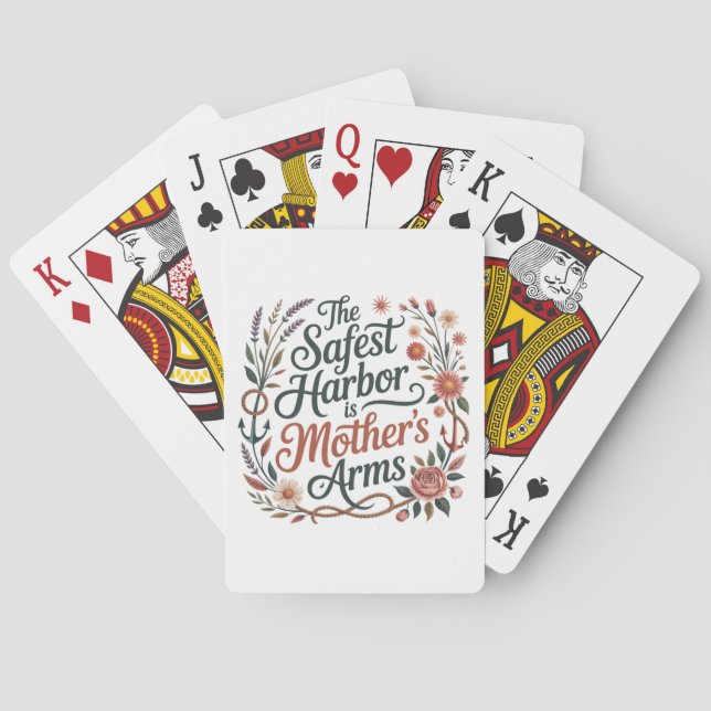 Der sicherste Hafen sind die Arme der Mutter Spielkarten (Rückseite)