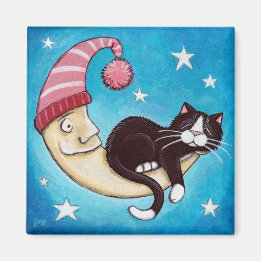 Der sicherste Ort für ein Cat Nickerchen Magnet