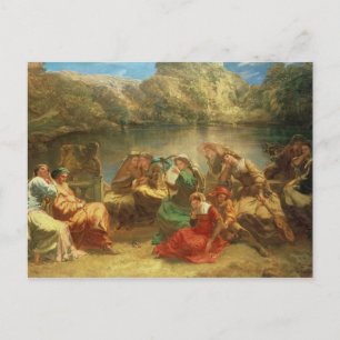 Der siebte Tag des Decameron Postkarte