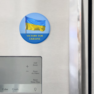 Der Sieg der ukrainischen Flagge Bleibe stark Magnet