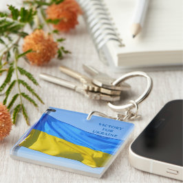 Der Sieg der ukrainischen Flagge Bleibe stark Schlüsselanhänger