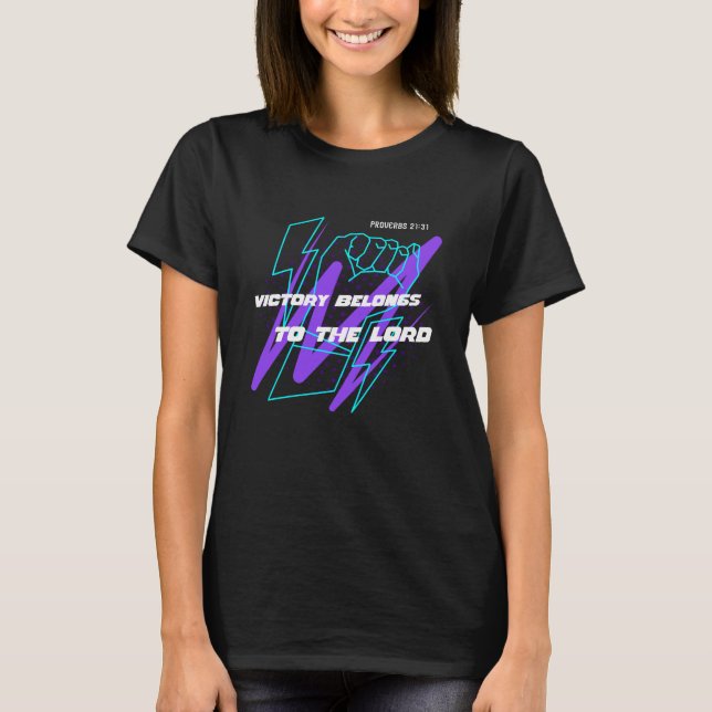 Der Sieg gehört zum Herrn | Christliche Athleten T-Shirt (Vorderseite)