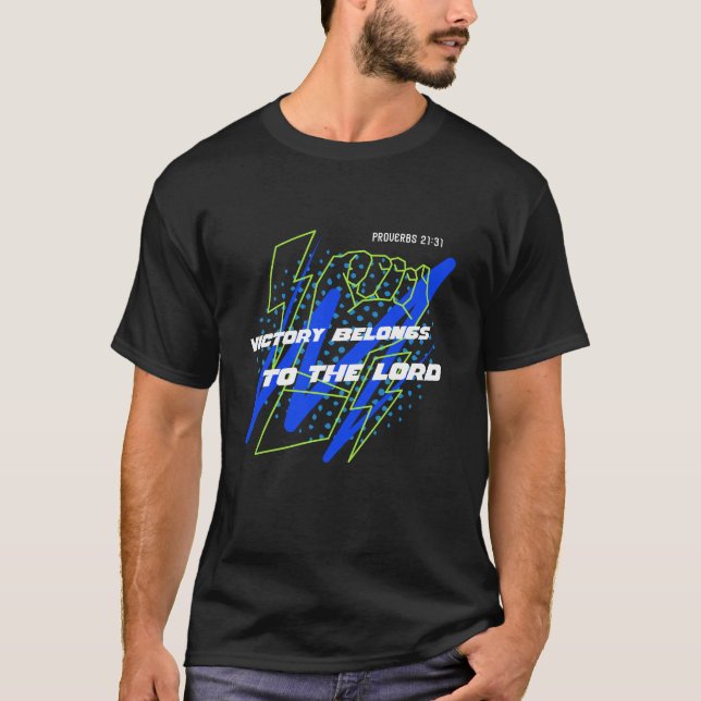 Der Sieg gehört zum Herrn | Christliche Athleten T-Shirt (Vorderseite)