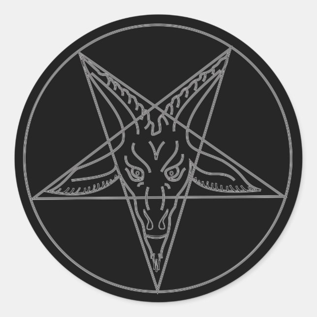 Der Sieg von Baphomet Runder Aufkleber (Vorderseite)