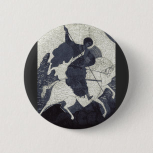Der siegreiche Heilige Georg Orthodoxe Ikone Kunst Button