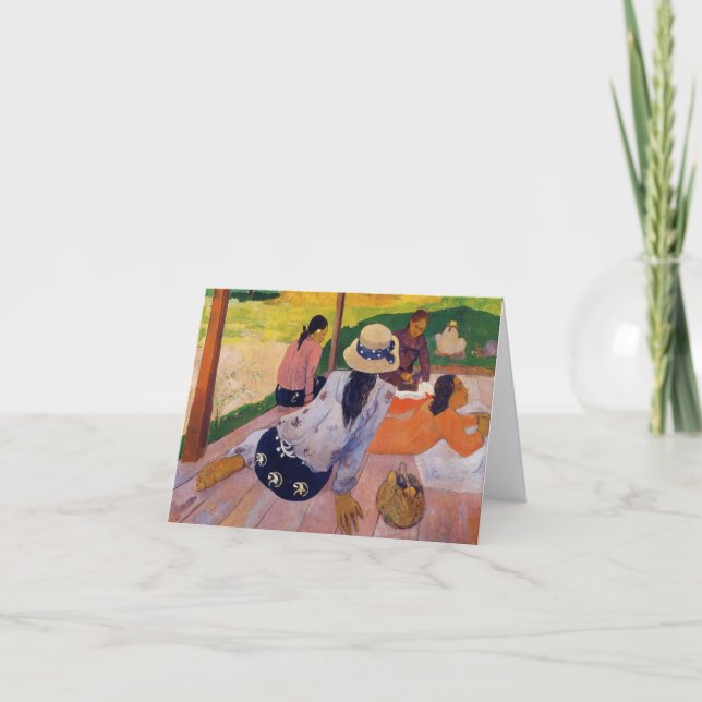Der Siesta - Paul Gauguin-Karte Karte (Vorderseite)