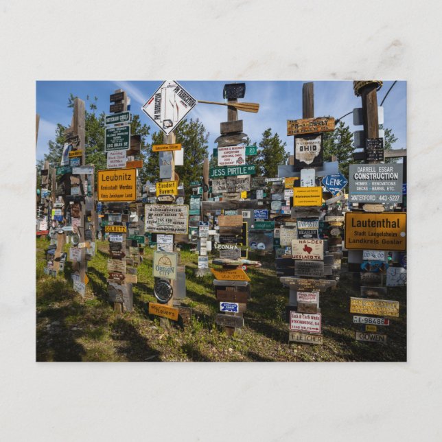 der sign post forest in Kanada Postkarte (Vorderseite)