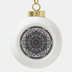 Der silberne Fraktalgarten Keramik Kugel-Ornament