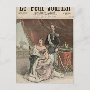 Der Silberne Hochzeitstag des Königs Postkarte
