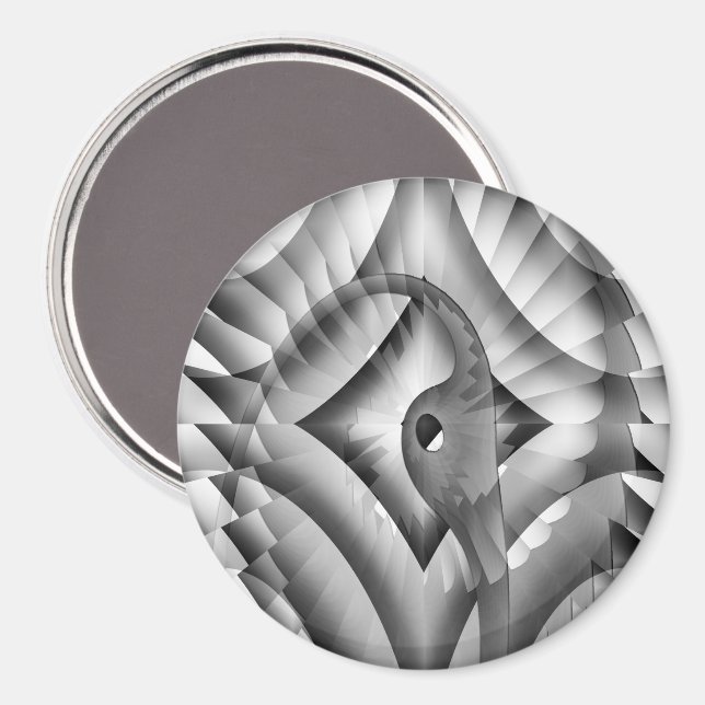 Der Silbervogel.....  Magnet (Vorderseite/Rückseite)