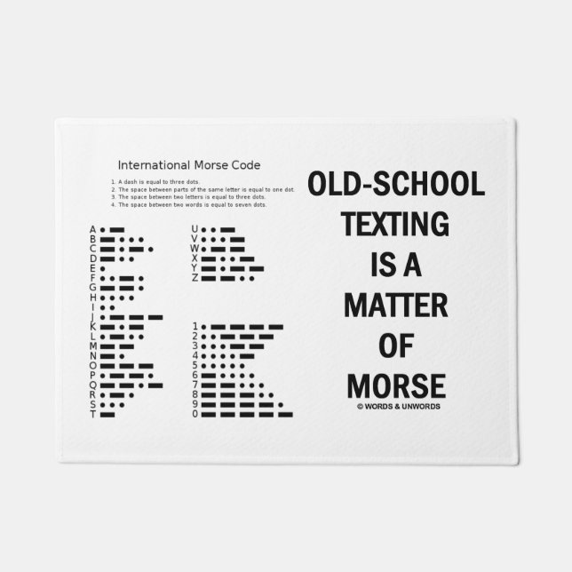 Der Sims der alten Schule ist eine Frage des morse Fußmatte (Vorderseite)