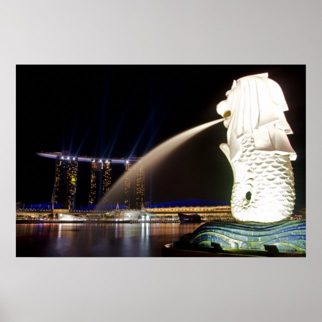 Der Singapur-Merlion Poster (Vorne)