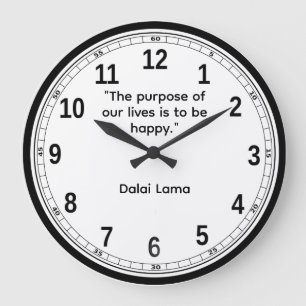 Der Sinn unseres Lebens, Dalai Lama Große Wanduhr