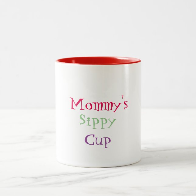 Der Sippy der Mama Schalen-Tasse Zweifarbige Tasse (Mittel)