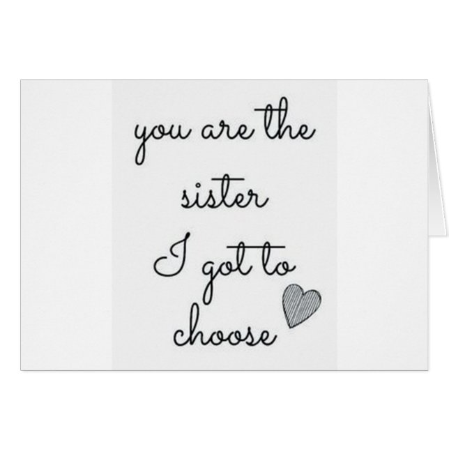 ** DER SISTER, DEN ICH GOT, WÄHLEN** BIRTHTAG (Vorderseite (Horizontal))