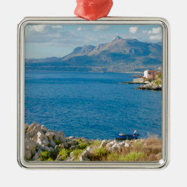 Der sizilianische Fischer Silbernes Ornament