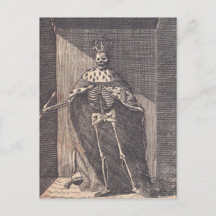 Der "Skeleton King" um 1792 Postkarte
