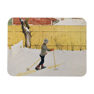 Der Skifahrer, c.1909 Magnet