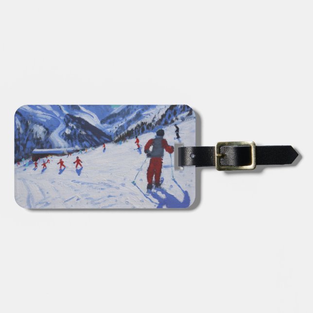 Der Skilehrer Mottaret Gepäckanhänger (Vorderseite horizontal)