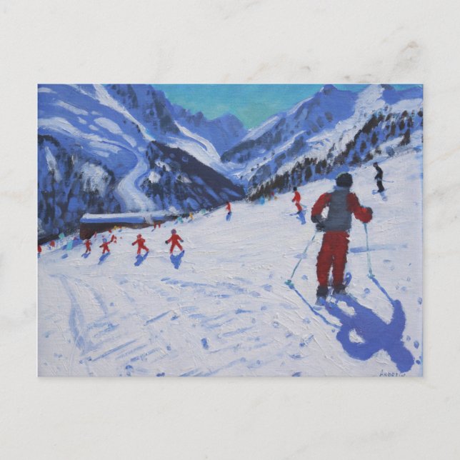 Der Skilehrer Mottaret Postkarte (Vorderseite)