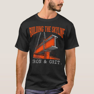 Der Skyline Eisen und Hartbau T-Shirt