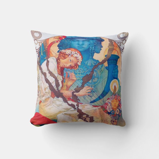 Der slawische Epic Alphonse Mucha Kissen (Vorderseite)