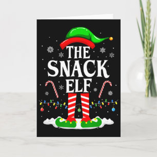 Der Snack-Elf Xmas Lustige passende Familengruppe Karte