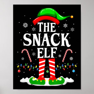 Der Snack-Elf Xmas Lustige Übereinstimmende Famili Poster