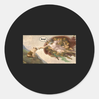 Der Snoot eines englischen Bulldoggen-Hundes Runder Aufkleber