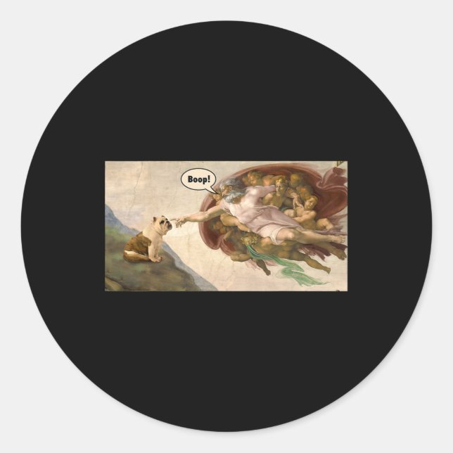 Der Snoot eines englischen Bulldoggen-Hundes Runder Aufkleber (Vorderseite)