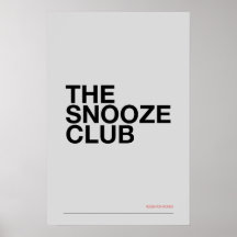 DER SNOOZE CLUB – Schlafzimmer-Wandkunst