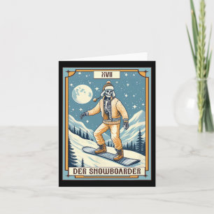 Der Snowboarder Tarot Card Snowboard Lover Wint Karte