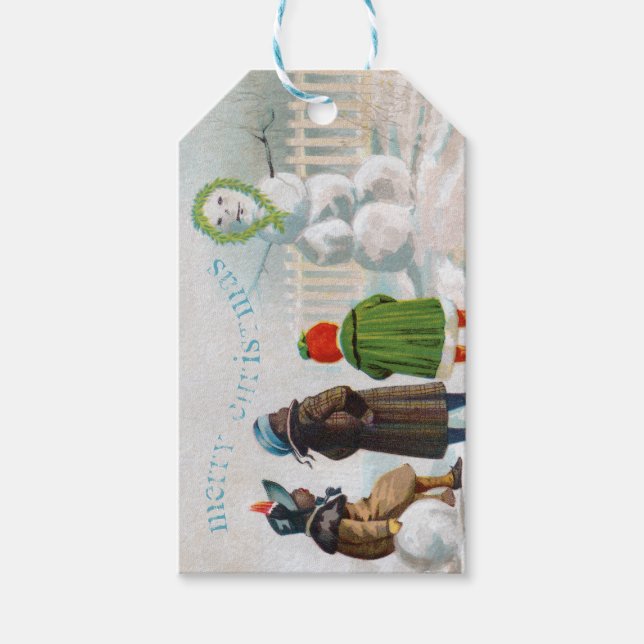 Der Snowman-Geschenktag Geschenkanhänger (Vorderseite)