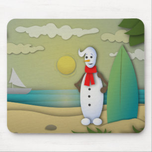 Der Snowman Mouse Pad im Sommer Mousepad
