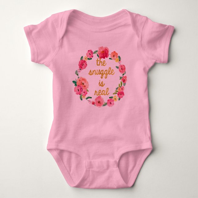 Der Snuggle ist wirklicher lustiger Baby Strampler (Vorderseite)