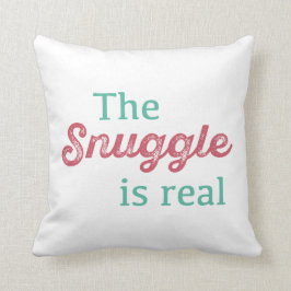 Der Snuggle ist wirkliches rosa und aquamarines Kissen