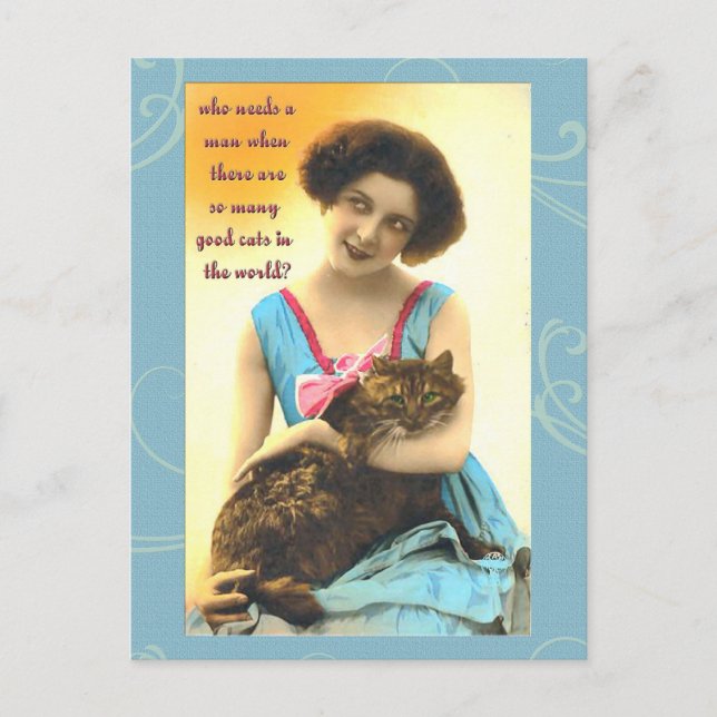 der so viele gute Katzen braucht Postkarte (Vorderseite)