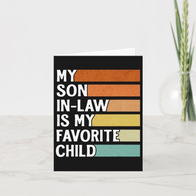 Der Sohn im Gesetz ist mein liebster, kinderlustig Karte (Vorderseite)