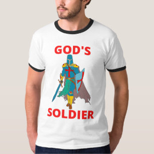 Der Soldat Gottes in der Rüstungsringer T-Shirt